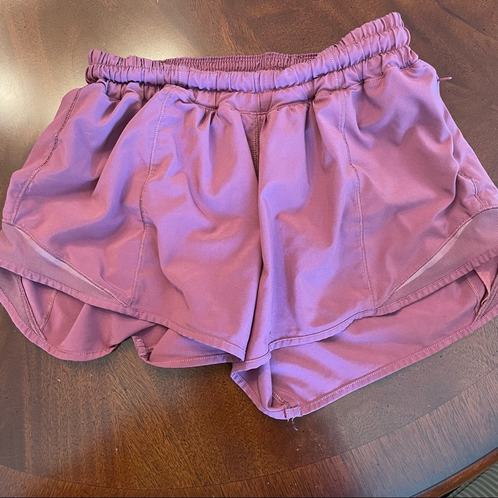 Plum color Lululemon shorts. Size 4. Good condition.